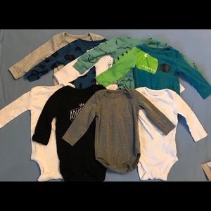 6 month onesies; 9 Total